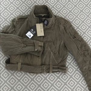 Burberry Brit Diamond Silk Quilted crop jacket NWT